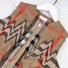 designer kids Waistcoat Spring and Autumn Products baby Outwear Khaki plaid print vest Size 100-160 CM Sleeveless jacket Aug10