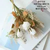 Decorative Flowers Wreaths 1 bouquet of Artificial Dried Flowers Roses Home Decoration Pography Po Background Wedding Decoration 230812