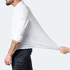 Men's Casual Shirts Plus Size 7XL 6XL High Elasticity Seamless Spandex Shirt Men Long Sleeve Slim Fit Solid Color Social Formal Dress
