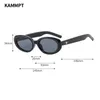 Sonnenbrille Kammpt Vintage Oval Sonnenbrille Trendy Conbon Color Frame Shades Mode -Luxusmarke Designer UV400 Schutz Eyewear 230811