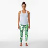 Aktif Pantolon Tropikal Palmiye Yaprakları - Desen Tayt Egzersiz Şortları Kadınlar İçin Giysiler Teşvik Ediyor