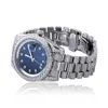 Autres montres TOPGRILLZ Iced Presidential Mens Watch Luxury 18K White Gold Inneildless Steel Watch with Zirconia 230811