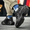 Höjd ökande skor roterande spänne unisex trendiga sneakers chunky män springskor kvinnor tjock botten jogging skor par street zapatos 230811