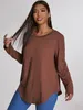 T-shirt femminile per camicetta di grandi dimensioni T-shirt di grandi dimensioni per Fashion Women 4xl Eleganti eleganti maniche lunghe estate con oversize Solid Self Ladies Tops 230811