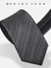 Bow Ties grå randig slips för mäns formella slitage affärsmode casual gradient färg stilig brudgum hand bunden