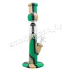 12.5inch Silicone Bongs Percolators Perc glass water pipes straight tube bong percolator tube Glass sets with Glass Bowl