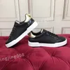 2023 Luxurys Casual Shoes Casual Designer Sneaker Black White Leather Calfskin Sneakers Shoe Brands Comfort Outdoor Treinadores ao ar livre Men Walking HC210802