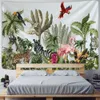 Tapestries Tree Tapestry Wall Hanging Tropical Leaves Floral Mönster Beach Wall Tapestry Animal Bakgrund Väggduk Tapestry R230812