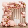 Andere Event -Party -Lieferungen Rose Gold Pink Ballon Garland Erz Kit Hochzeit Geburtstagsdekor Babyparty Girl Dekoration Latex Ballons 230812