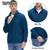 Herentruien Tacvasen 1/4 Zipper kraag Spring Fleece Sweaters Heren Warm sweatshirts Ademend Casual Sports Wandelen Wandel Turtleneck pullover Tops 230811