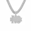 Hip Hop Men rapper diamant hanger ketting glanzend geen excuus letters hanger micro-Inset zirkoon sieraden nachtclub accessoire trui sleutelbeen Cubaanse ketting 1683