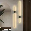 Vägglampa Modern LED Tre färgtemperaturer Bedside Sconce Rotatable Long Aluminium Light Living Room Bakgrundsbelysning