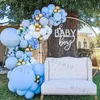 Guirlande de Ballons Double abricot bleu, décoration pour anniversaire d'enfants, décoration de réception-cadeau pour bébé, de mariage
