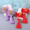 Hair Accessories Headdress Bow Grip Flowers Hairpins Kids Chinese Clips Children Tassels Year