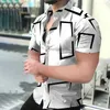 Camicie casual maschili esenti da una camicia stampata a maniche corte barocca hawaiana di alta qualità.