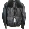 Jackets para hombres Estilo de vuelo clásico Air Force Men Genuine Leather Chaqueta de cuero negro Aviación Aviación Aviación Aviación ropa de cuero de algodón caliente 230811