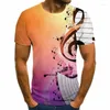 Camicie da uomo 2023 Summer Music and Art Struments 3D Fashi