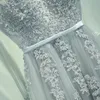 2023 Sexy Lace Tulle Wedding Bridesmaid Robes Broidery Beads Une ligne avec une chariot à manches courtes à manches courtes et à la longueur du plancher du sol