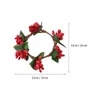 Decorative Flowers 5pcs Christmas Simulated Red Berry Decor Wreaths Napkin