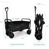 Home Garden Supplies Utility Park Garden- CART-Werkzeug Gespürte Farbfalt Camping Trolley Schweren Outdoor-Picknick-Strandwagen