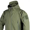 Men's Jackets Men Trench Coat Hooded Long Sleeve Zipper Placket Windbreaker Fastener Tape Design Mountaineering Jacket DIY Label