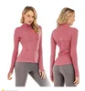 lu-01 Yoga define Jacket Women Define Workout Cappotto sportivo Fitness Giacca invernale Sport Quick Dry Activewear Top Felpa con zip solida Abbigliamento sportivo Vendita calda