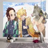 Tapisseries Anime tapisserie suspendue décoration fond tissu esthétique chambre décor décor à la maison Hippie Tapiz décoration murale
