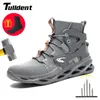 Buty Buty bezpieczeństwa Man Buty KureProof Worke Sneakers Lekkie mężczyźni stalowe palce nosowe 230812