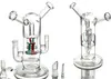 Four interface robot launch tower Double Mouthpieces and joints Glass Bongs oil rig Smoking Pipe with diffuser perc glass bong 14 mm joints