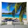 Arazzi Ocean Landscape Tapestry Sea Tree Beach Blue Sky Aube