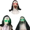 Diğer Etkinlik Partisi Malzemeleri Parlayan Rahibe Maskesi Korkunç Şeytan Cosume Cosplay Mask Cadılar Bayramı Partisi Kostümü 230811