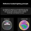 Bollar Lysande reflekterande fotbollsstorlek 4 5 PU Glödande Soccer Ball Standard Holographics Sport Entertainment for Kids Adults Practice 230811