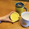 Tasses tasses haute valeur avec couvercle cuillère créative tasses filles tasse céramique tasse de baignade à boire couple café mâle