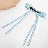 Dubbelskikt band Bow Hair Clip for Girls Barrettes Ribbon Tassel Bowknot Hairpin Fairy Sweet Headwear Elegant Duckbill Clips