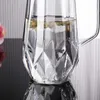 1200 ml hög borosilikat glas kallt vatten flaska stor kapacitet hög temperatur kallt vatten flaska för hushåll