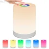 LED Smart Touch Night Light Induction Dimmer Intelligent Bedside Lamp USB Rechargeable Portable Dimmable RGB Color Change Lights HKD230812