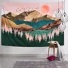 Tapestri Sepyue Mountain Tapestry Wall sospeso Tapeserie Decor Home Room Art Dorm Crovet Boptet Abstract Landscape Hippie R230812