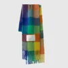 Luxury scarf designer scarf for women fashion Europe latest autumn and winter multi color thickened Plaid women scarf AC with extended Plaid shawl couple warm scarf
