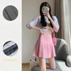 Skirts Korean Style Mini Pleated Skirt For School Girl White Women 2023 Summer Clothes High Waist Harajuku Uniform Dress