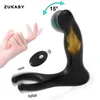 Vibratori Wiggle Massager Massager Anal Vibrator Male Plug Sex Toys for Men Wireless Remote Ass Butt Buttplug 230811