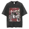 Men's T-Shirts Berserk T-Shirt Men Washed T Shirt Japanese Anime Guts Graphic Tshirt Hip Hop Streetwear Summer Casual Cotton Short Sleeve Tees 230812