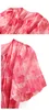 2023 Zomerroze roze bloemenprintjurk Korthek met korte mouwen Kniekleten casual jurken W3Q014103