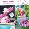 Andere evenementenfeestbenodigdheden vlinder ballon set ballonnen slinger boog verjaardag bruiloft roze baby shower decoratie latex 230812