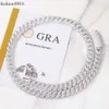 Solid Sier 6Mm 9Mm 13Mm Iced Out D/Vvs Moissanite Men Necklace Bling Cuban Link Chain With Gra Certificate