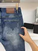 Herbst- und Wintermarke Designer Jeans Hochqualität komfortable Stretchmaterial Mode Stickerei Design Luxusmenschen Jeans