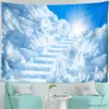 Tapisseries Rainbow Sunset Landscape Tapestry View Home Living Room Art Deco Hängande hippie R230812