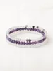 Strand oaite 4mm bracciale gemella per donne in pietra naturale color color fluorite Energie Mala Yoga Fashion Jewelery