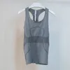 Lu Yoga Vest Solid Workout Backless Shirts Sports Fitness Tank Top Women Active Wear Sleeveless Sexy Gym T Shir