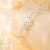 Charm Bracelets Cute Double Layer Chain Crystal Star Bracelet For Women Rhinestone Bangle Wedding Bridal Jewelry Accessories Gifts Sl173