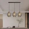 Blue Smoke Cognac Glass Pendant Lamp Creative Cloud Suspension Light Hotel Bedside Bar Staircase Cafe Hanging Ceiling Chandelier